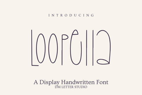 Loopela Font Font Dm Letter Studio 