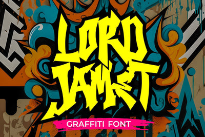 Lord Jamet - powerfull Graffiti Font Font Mozzatype 