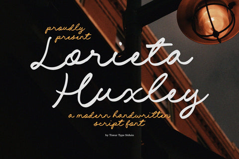 Lorieta Huxley - Modern Handwritten Script Font Font Timur type 