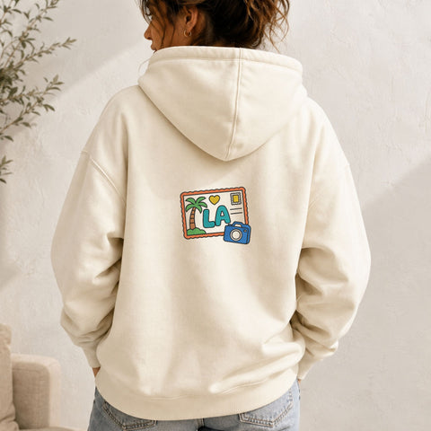 Los Angeles Postcard Machine Embroidery Design – LA Travel Camera Palm Tree Vacation Design Embroidery/Applique DESIGNS PatternFeed8 