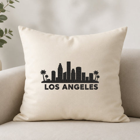Los Angeles Skyline Embroidery Design – LA City Palm Trees Machine Embroidery File Embroidery/Applique DESIGNS PatternFeed8 