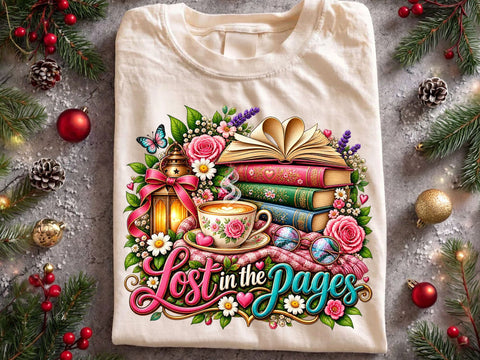 Lost in the Pages Floral PNG SVG artprintfile 
