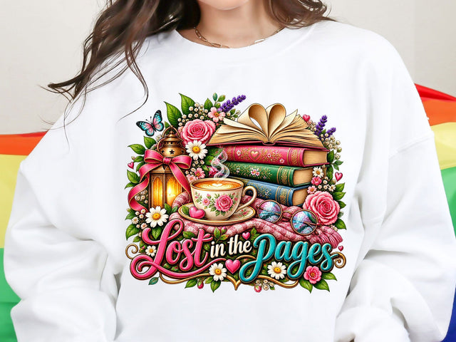Lost in the Pages Floral PNG SVG artprintfile 