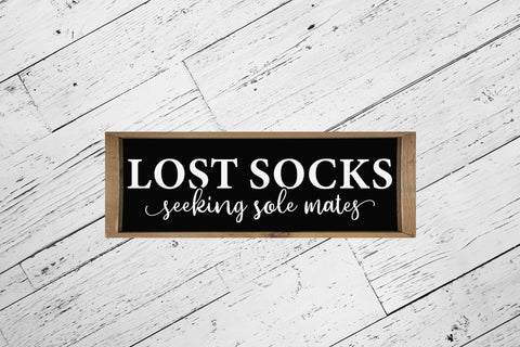 Lost Socks Seeking Sole Mates - Laundry Room Sign SVG SVG CraftLabSVG 