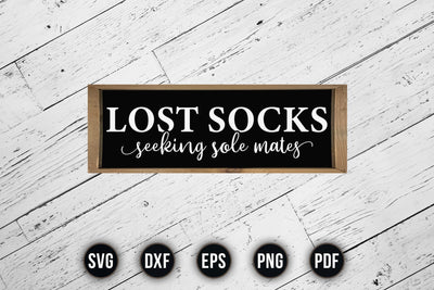 Lost Socks Seeking Sole Mates - Laundry Room Sign SVG SVG CraftLabSVG 