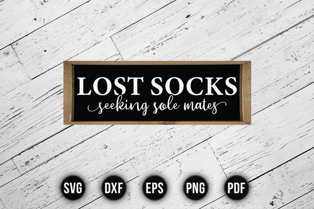 Lost Socks Seeking Sole Mates - Laundry Room Sign SVG SVG CraftLabSVG 
