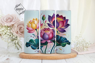 Lotus Flower 20oz Tumbler Wrap Sublimation sassyprint 