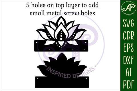 Lotus Flower Key holder designs for wood and metal SVG APInspireddesigns 