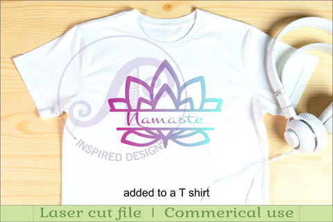 Lotus flower Name sign svg laser cut template SVG APInspireddesigns 