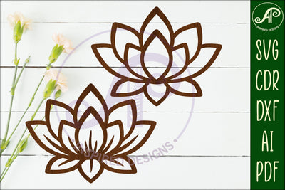 Lotus flower wall art signs, SVG files. 1 SVG APInspireddesigns 