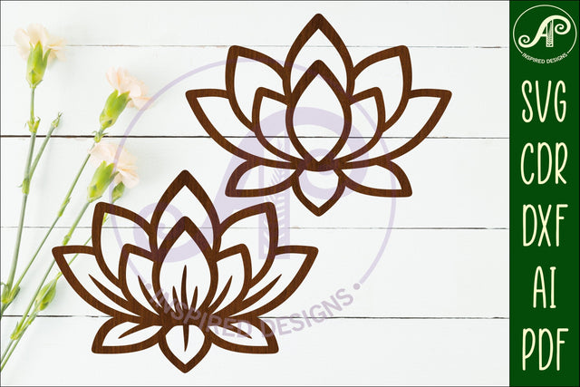 Lotus flower wall art signs, SVG files. 1 SVG APInspireddesigns 