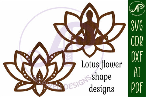 Lotus flower wall art signs, SVG files. 2 SVG APInspireddesigns 