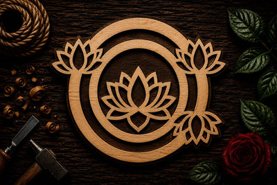 Lotus Mandala Circle Design Laser Cut SVG File SVG Regulrcrative 