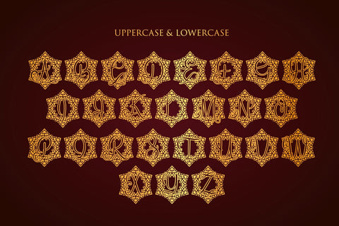 Lotus Mandala Monogram Font Dm Letter Studio 