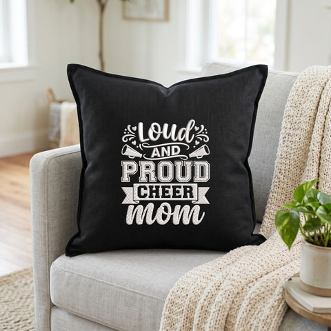 Loud and Proud Cheer Mom Embroidery Design – Cheerleading Mom Sports Mama Machine Embroidery File Embroidery/Applique DESIGNS PatternFeed8 