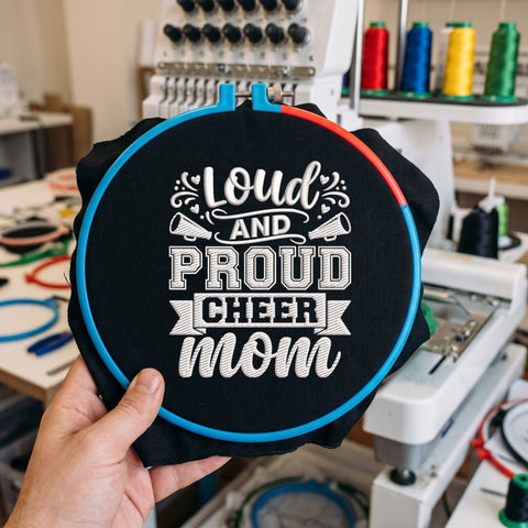 Loud and Proud Cheer Mom Embroidery Design – Cheerleading Mom Sports Mama Machine Embroidery File Embroidery/Applique DESIGNS PatternFeed8 