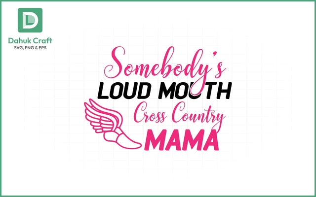Loud Cross Country Mama SVG Country Mama SVG PNG & EPS V1 SVG dahukdesign 