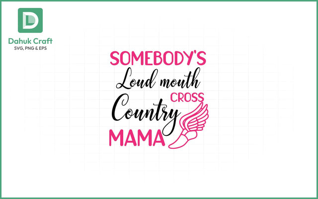 Loud Cross Country Mama SVG Country Mama SVG PNG & EPS V2 SVG dahukdesign 