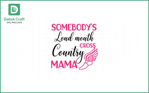 Loud Cross Country Mama SVG Country Mama SVG PNG & EPS V2 SVG dahukdesign 