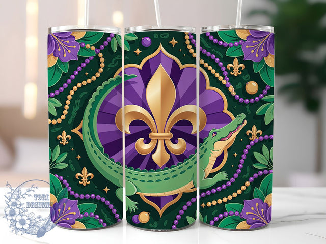 Louisiana Mardi Gras Western Tumbler, Carnival Cowboy Wrap, Festive Party Cup, 20oz Sublimation Wrap, New Orleans Celebration Tumbler, Colorful Western Design Cup, Mardi Gras Country Theme Wrap Sublimation ToriDesigns 