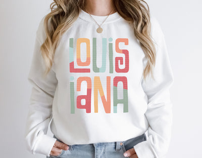 Louisiana Retro Typography PNG | Vintage State Name Design | Sublimation Digital Download Sublimation Print Perfect Design Shop 