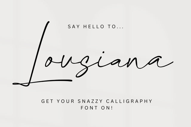 Lousiana Font gatype 