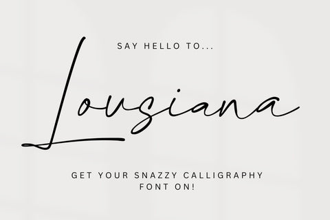 Lousiana Font gatype 