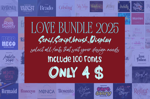 Love 2025 Bundle Font gatype 