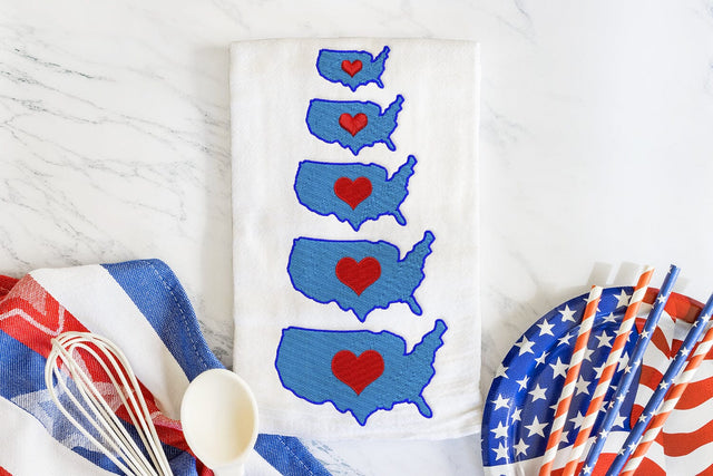 Love America Mini Embroidery Embroidery/Applique DESIGNS Designed by Geeks 
