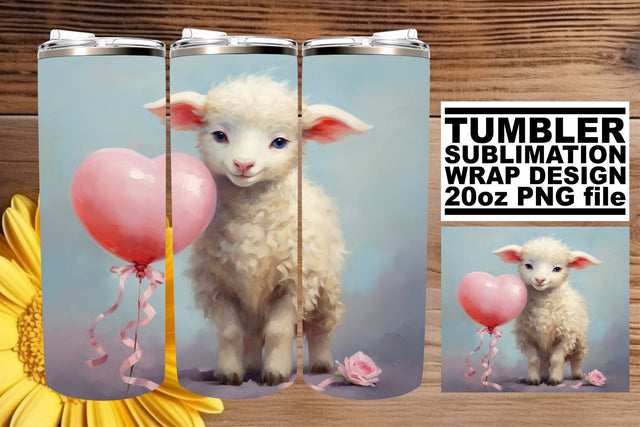 Love and Heart Balloon 20oz Tumbler Art Sublimation afrosvg 