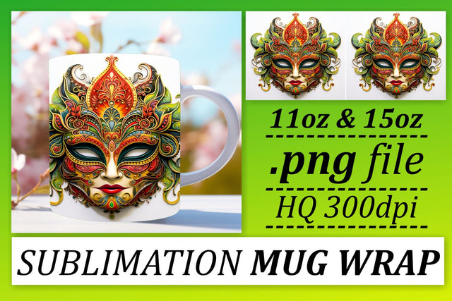 Love and Mardi Gras: 11oz & 15oz Mug Delights Sublimation afrosvg 