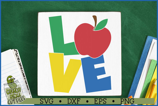 Love Apple SVG File SVG Crunchy Pickle 