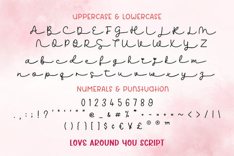 Love Around You Font Duo Font AnningArts Design 