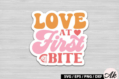 Love at first bite Retro Stickers SVG akazaddesign 