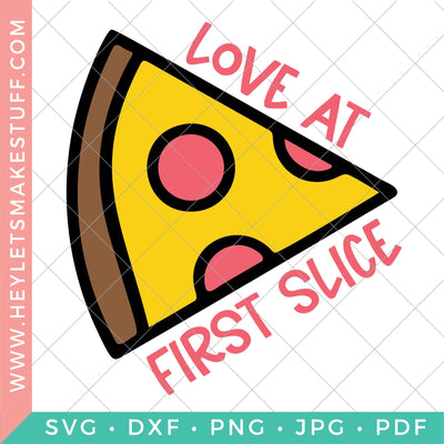 Love at First Slice Valentine SVG Hey Let's Make Stuff 