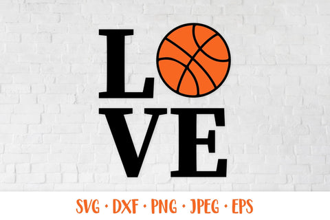 Love basketball ball SVG. Sports cut file SVG LaBelezoka 
