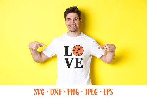 Love basketball ball SVG. Sports cut file SVG LaBelezoka 