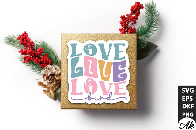 Love bird Retro Stickers SVG akazaddesign 