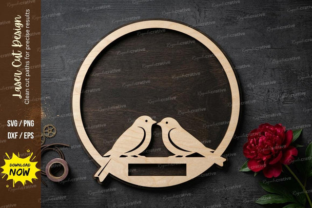 Love Birds Frame laser Cut svg Cutting file SVG Regulrcrative 