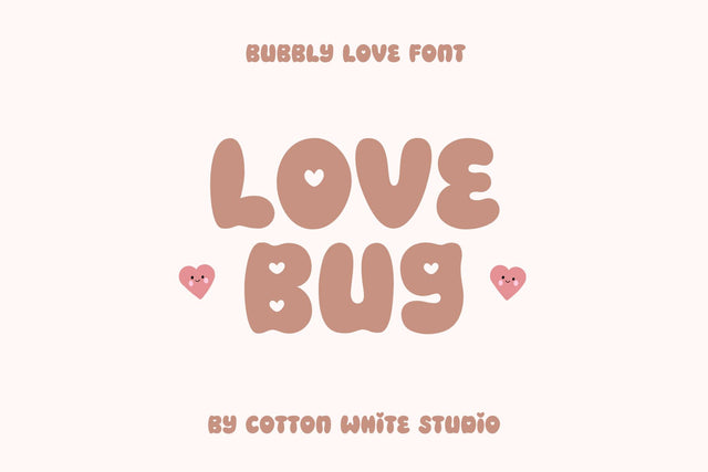 Love Bug Font Cotton White Studio 