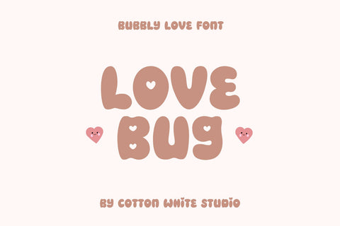 Love Bug Font Cotton White Studio 