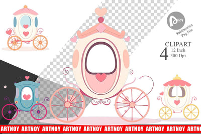 Love Carriage Clipart Sublimation artnoy 
