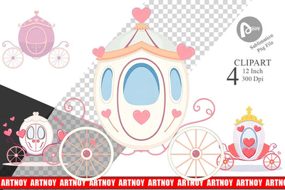Love Carriage Clipart Sublimation artnoy 