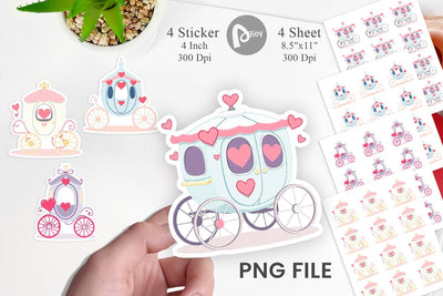 Love Carriage Sticker Sublimation artnoy 