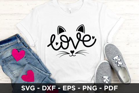 Love - Cat SVG Cut File SVG CraftLabSVG 