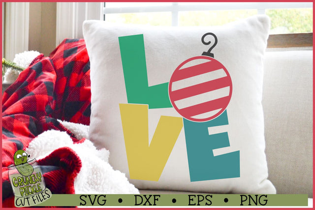 Love Christmas Ornament SVG File SVG Crunchy Pickle 
