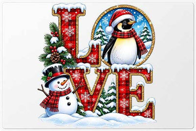 Love Christmas Penguin PNG SVG BillahCrafts 