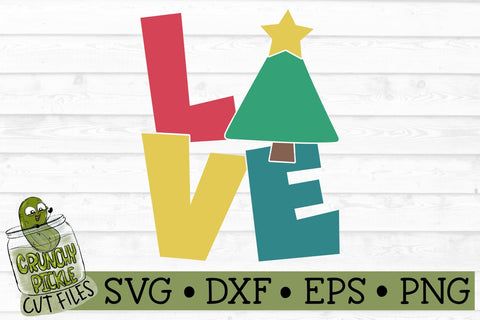 Love Christmas Tree SVG File SVG Crunchy Pickle 