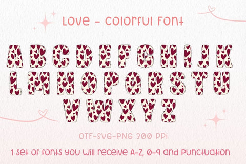 Love - Color Font Font AnningArts Design 