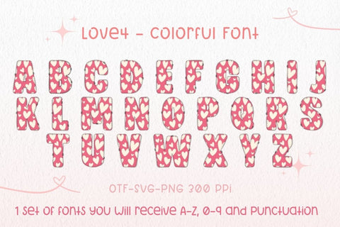 Love - Color Font Font AnningArts Design 
